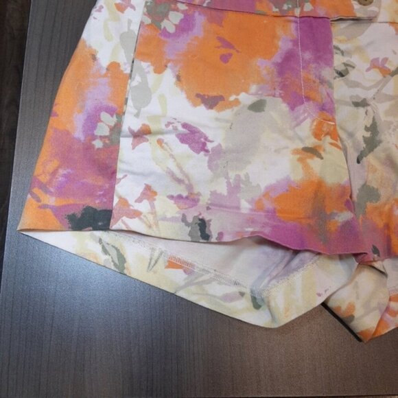 J CREW City Fit Stretch Chino Abstract Floral Watercolor Cotton Mini Size 6 - Picture 5 of 12